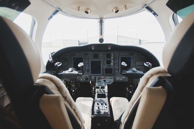 N241CJ-b12 Charter Plane-cockpit-over-view